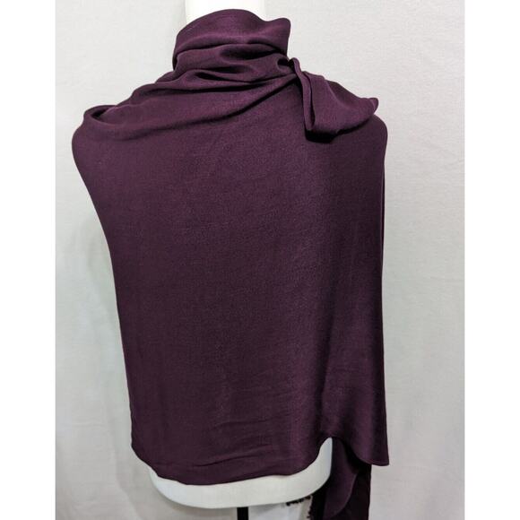 Scarf wrap shawl Burgundy/Raisin Color 72 X 27 Hand Wash 100% Viscose. - Picture 7 of 10